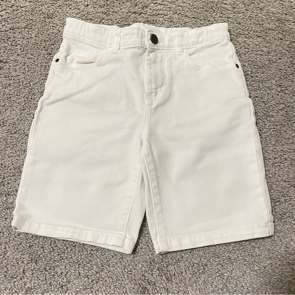 Mango White Denim Boy Shorts